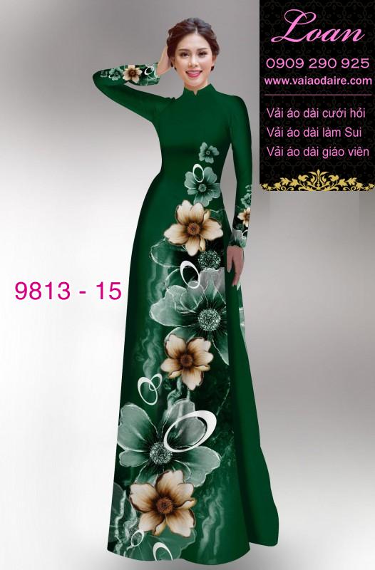 Vải áo dài hoa 3D Vải áo dài hoa 3D