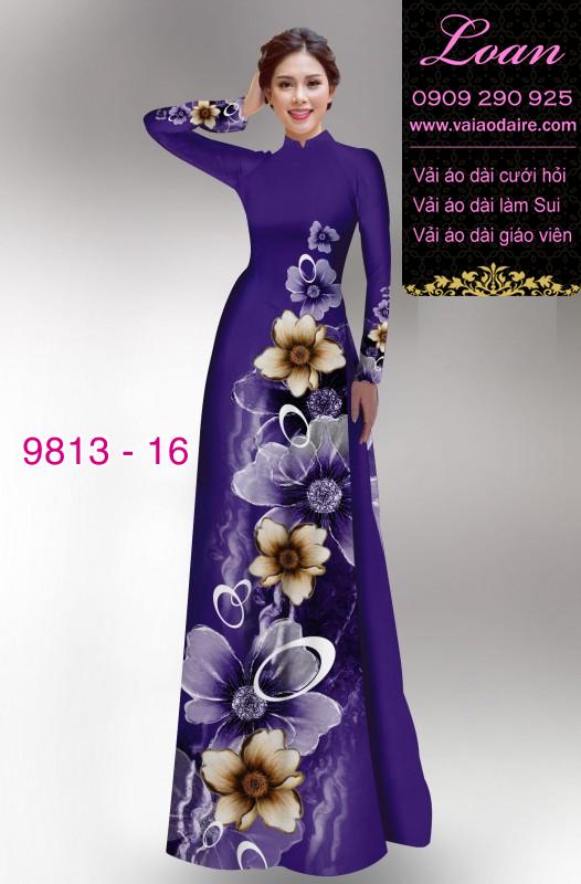 Vải áo dài hoa 3D Vải áo dài hoa 3D