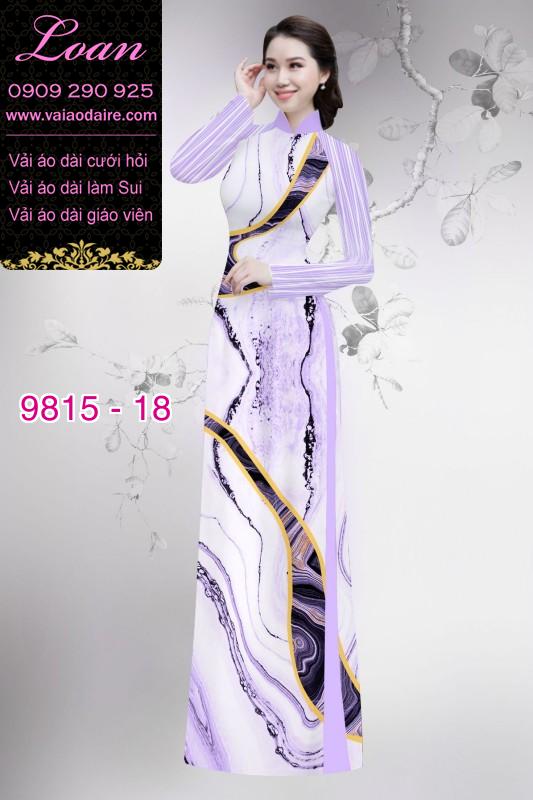 Vải áo dài hoa 3D