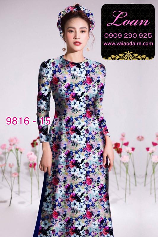 Vải áo dài hoa nhí