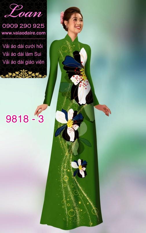 Vải áo dài hoa 3D Vải áo dài hoa 3D