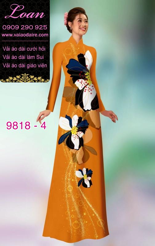 Vải áo dài hoa 3D Vải áo dài hoa 3D