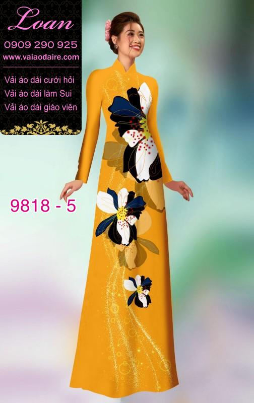 Vải áo dài hoa 3D Vải áo dài hoa 3D