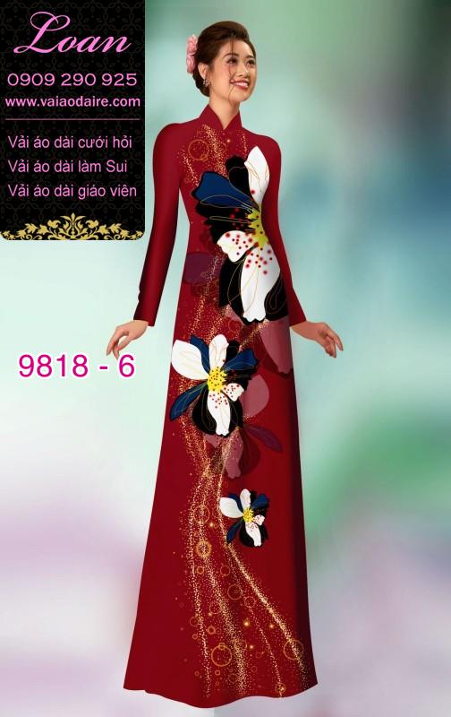 Vải áo dài hoa 3D Vải áo dài hoa 3D