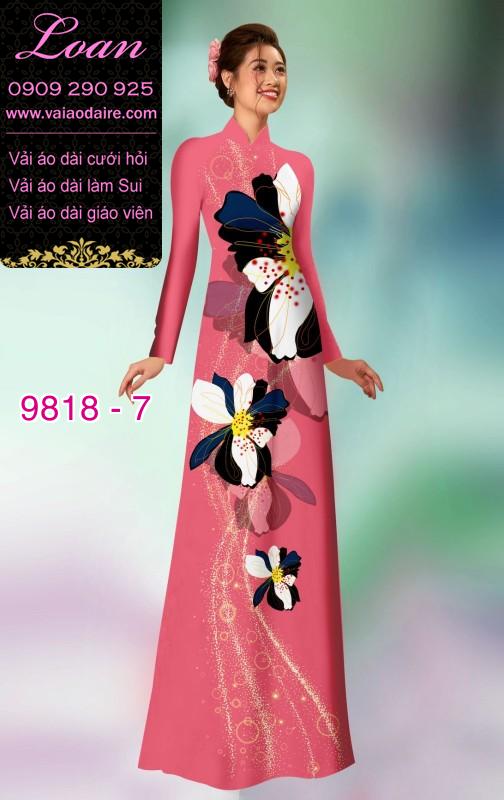 Vải áo dài hoa 3D Vải áo dài hoa 3D