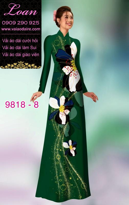 Vải áo dài hoa 3D Vải áo dài hoa 3D