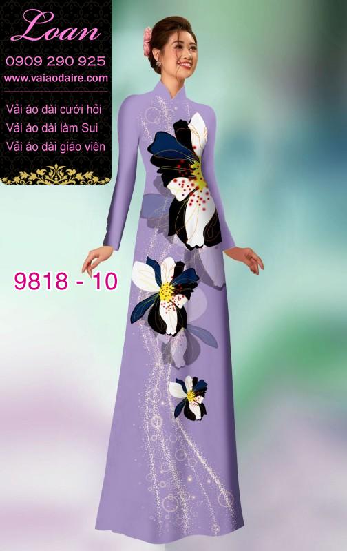Vải áo dài hoa 3D Vải áo dài hoa 3D