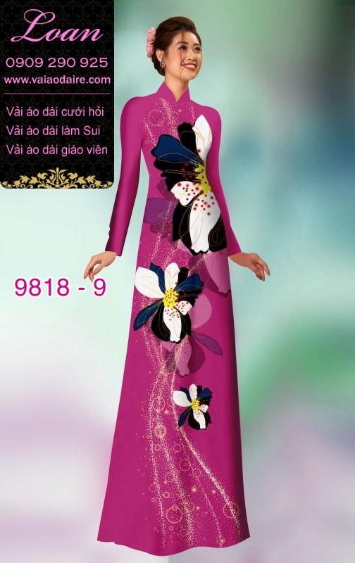 Vải áo dài hoa 3D Vải áo dài hoa 3D