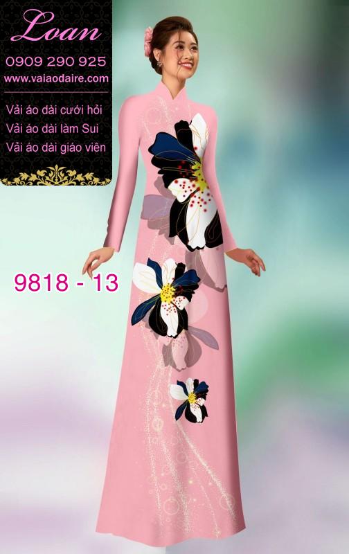 Vải áo dài hoa 3D Vải áo dài hoa 3D