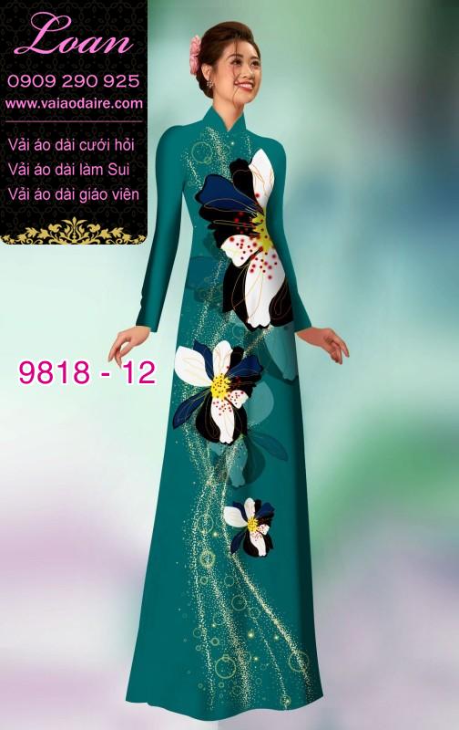 Vải áo dài hoa 3D Vải áo dài hoa 3D