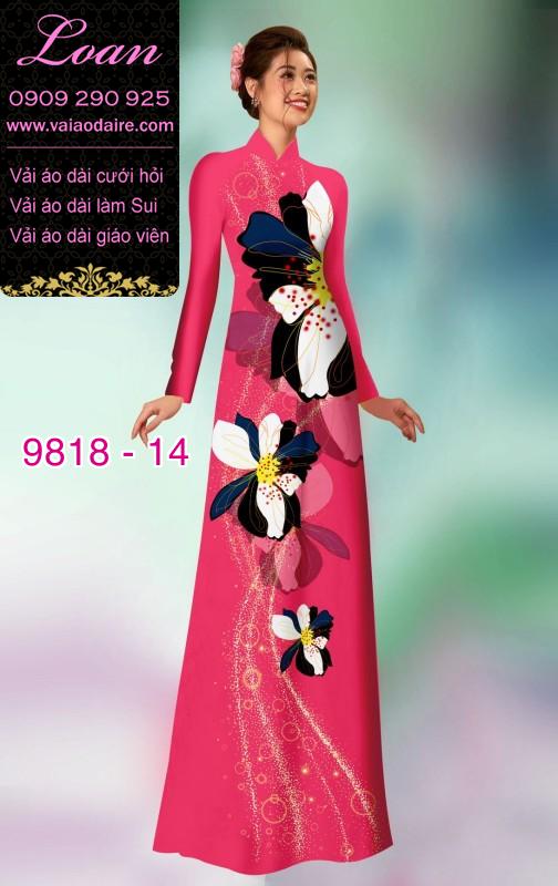Vải áo dài hoa 3D Vải áo dài hoa 3D