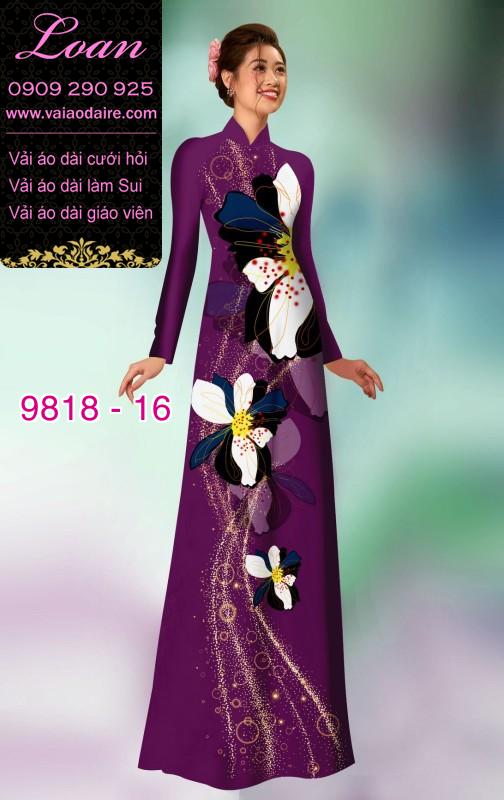 Vải áo dài hoa 3D Vải áo dài hoa 3D
