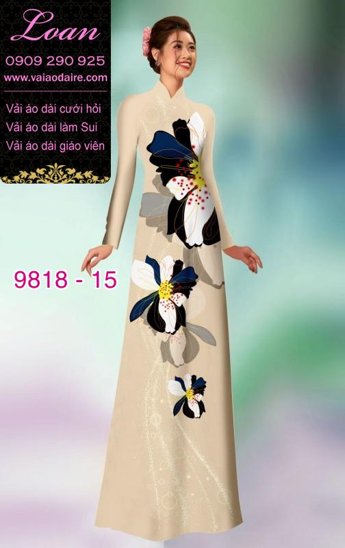 Vải áo dài hoa 3D Vải áo dài hoa 3D
