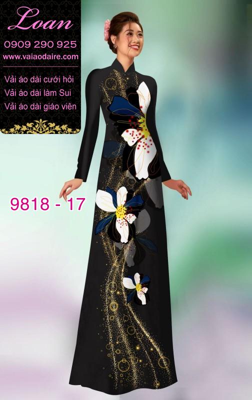 Vải áo dài hoa 3D Vải áo dài hoa 3D