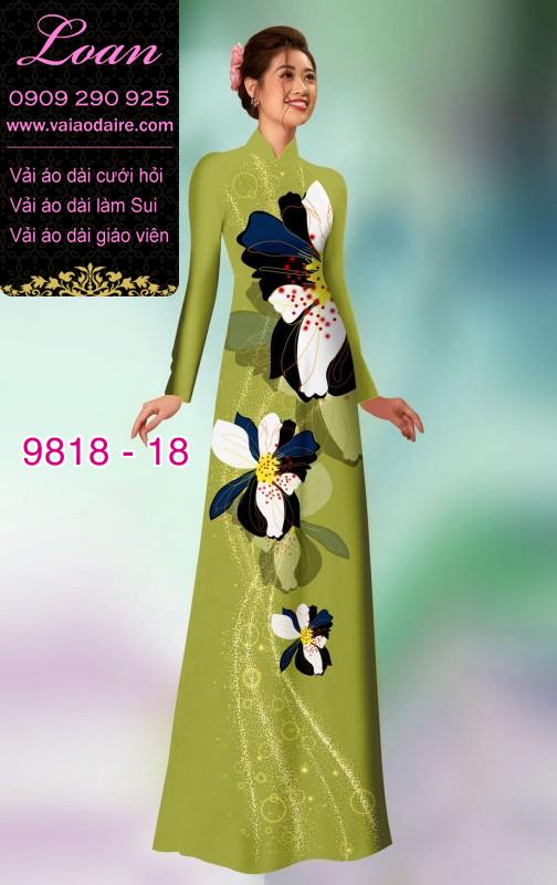 Vải áo dài hoa 3D Vải áo dài hoa 3D