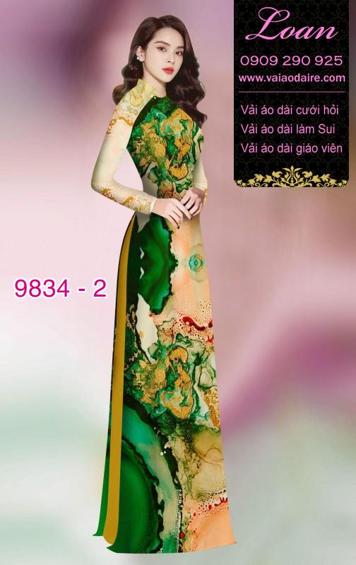 Vải áo dài hoa 3D