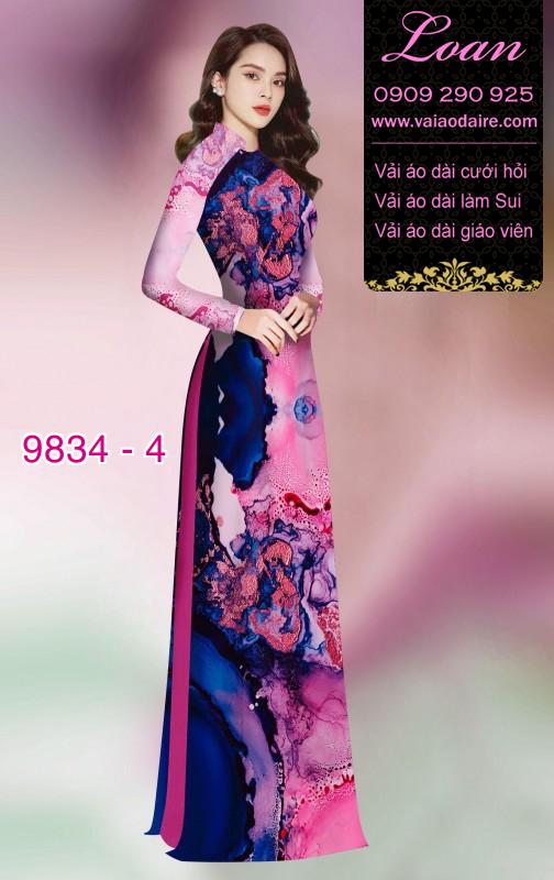 Vải áo dài hoa 3D