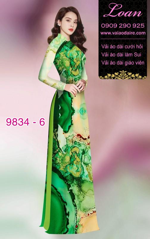 Vải áo dài hoa 3D