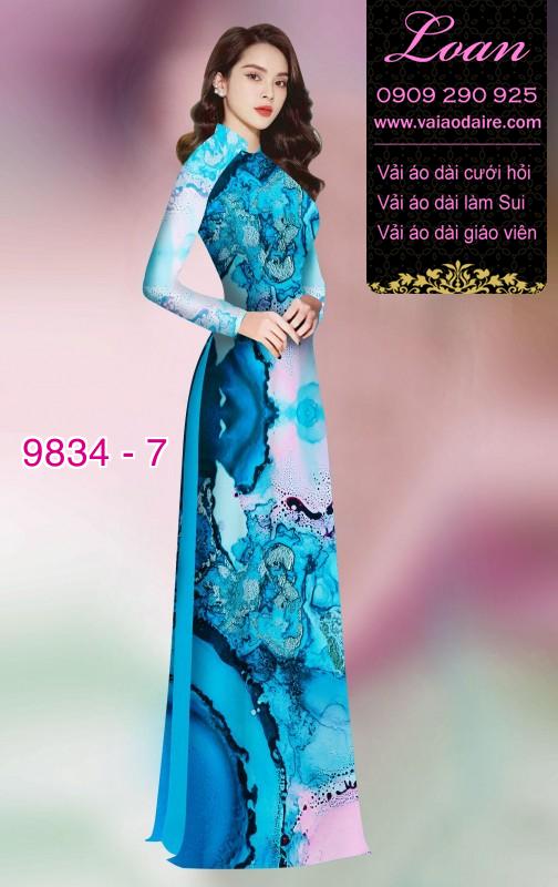 Vải áo dài hoa 3D