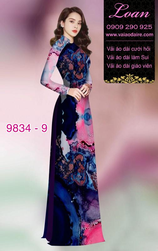 Vải áo dài hoa 3D