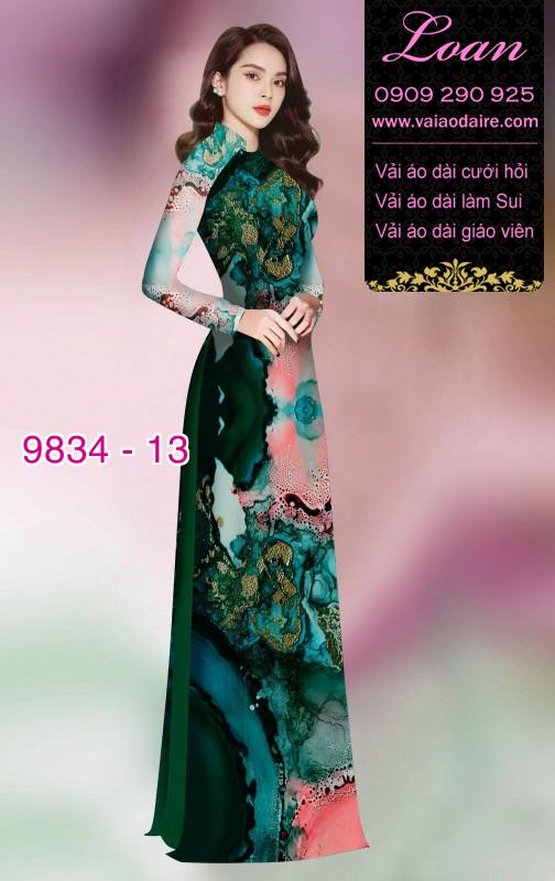 Vải áo dài hoa 3D