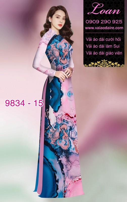 Vải áo dài hoa 3D