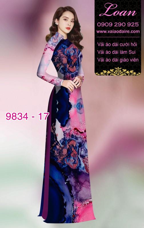 Vải áo dài hoa 3D