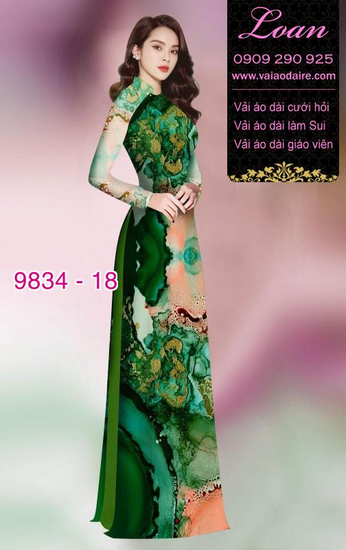 Vải áo dài hoa 3D