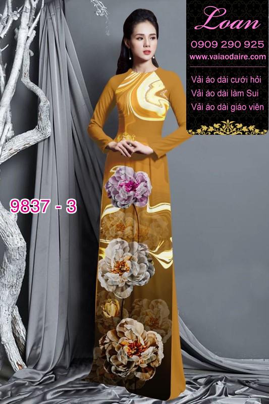 Vải áo dài hoa 3D Vải áo dài hoa 3D