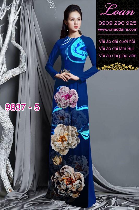 Vải áo dài hoa 3D Vải áo dài hoa 3D