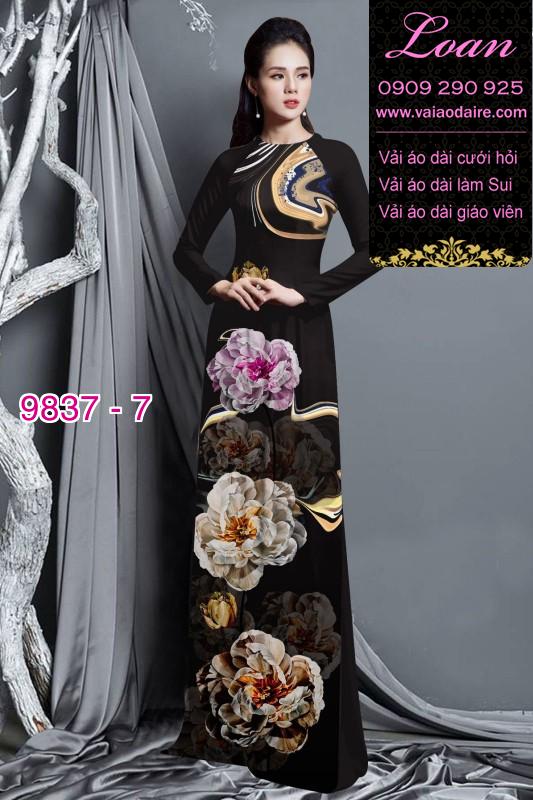Vải áo dài hoa 3D Vải áo dài hoa 3D