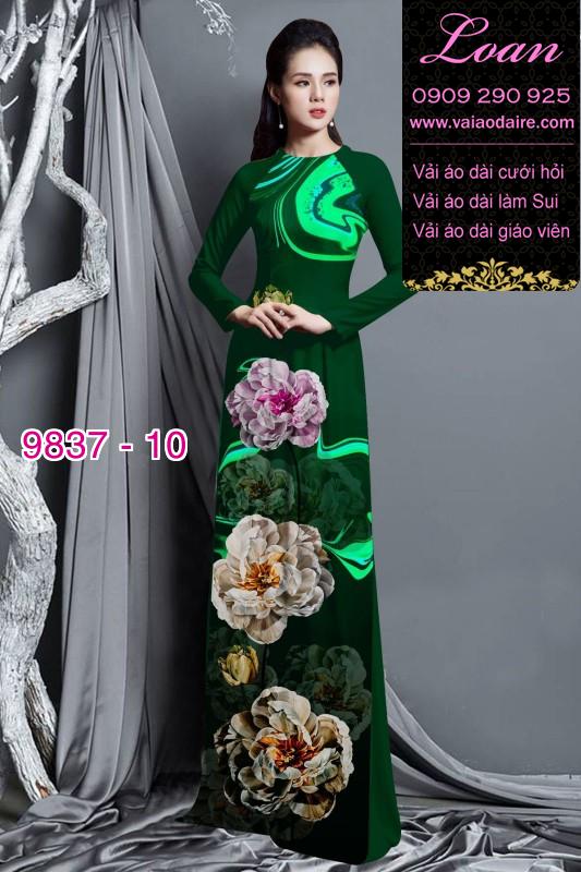 Vải áo dài hoa 3D Vải áo dài hoa 3D