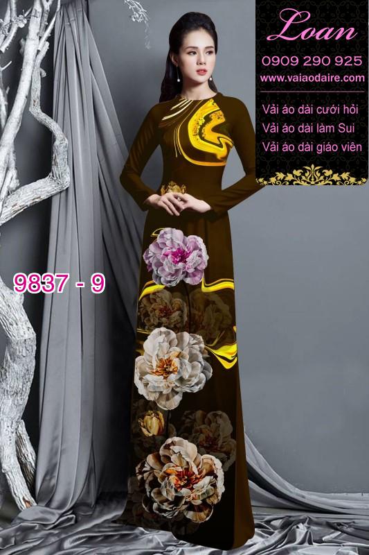 Vải áo dài hoa 3D Vải áo dài hoa 3D