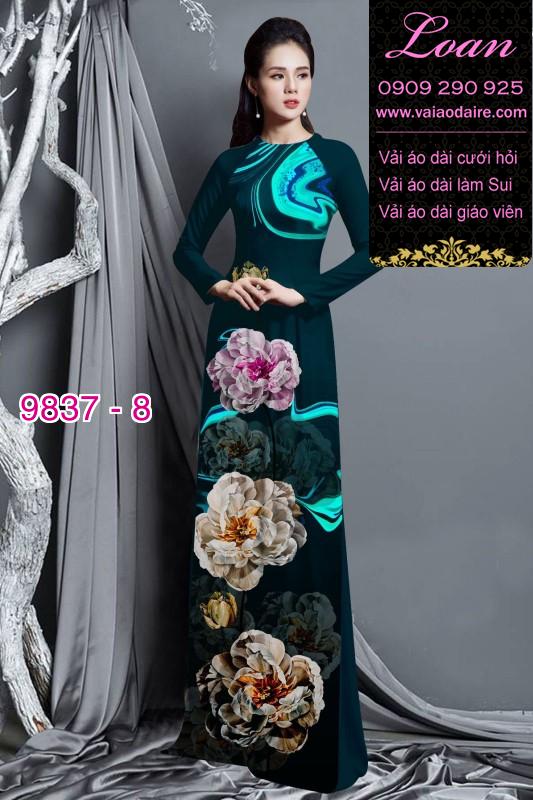 Vải áo dài hoa 3D Vải áo dài hoa 3D