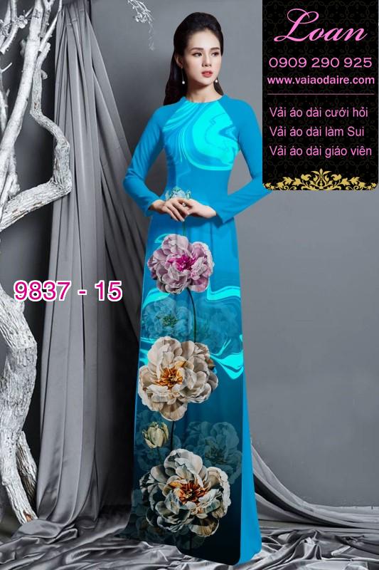 Vải áo dài hoa 3D Vải áo dài hoa 3D