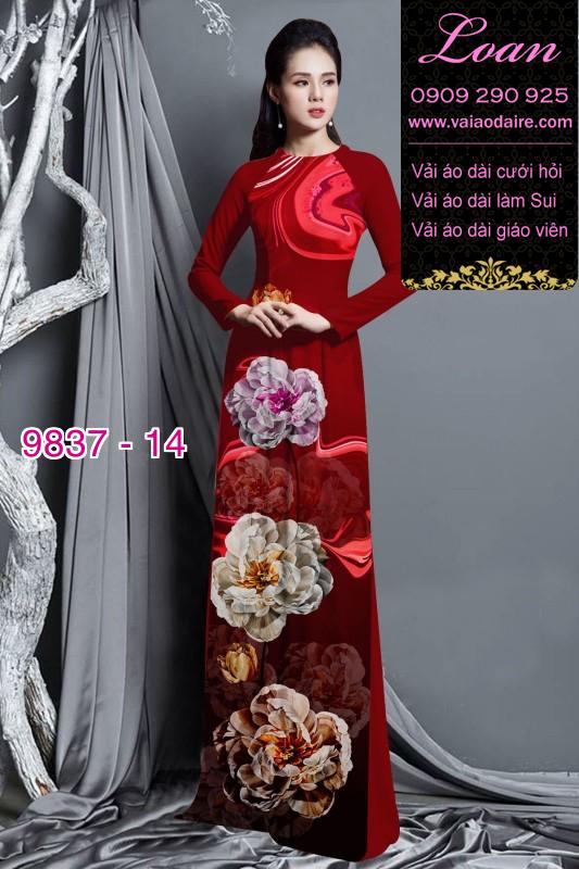 Vải áo dài hoa 3D Vải áo dài hoa 3D