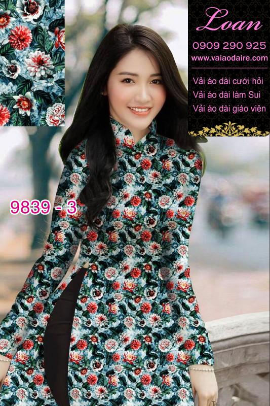 Vải áo dài hoa nhí