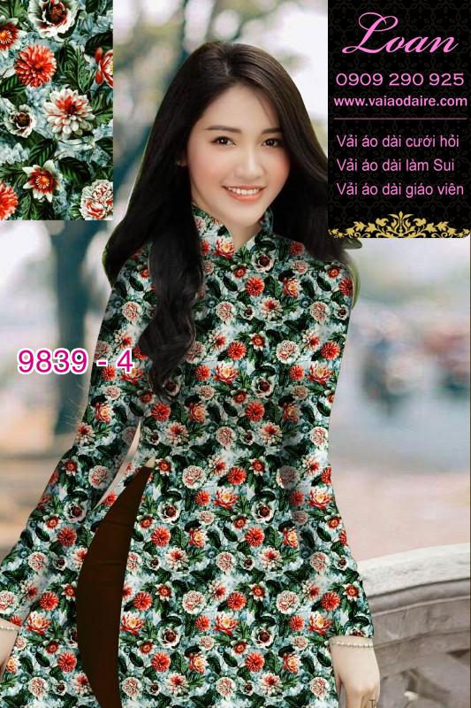 Vải áo dài hoa nhí