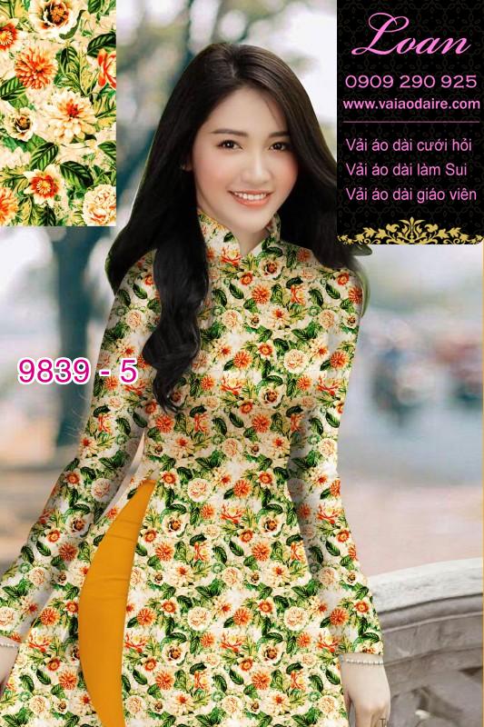 Vải áo dài hoa nhí