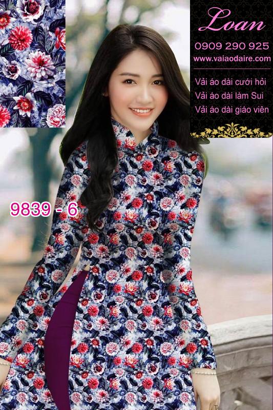 Vải áo dài hoa nhí