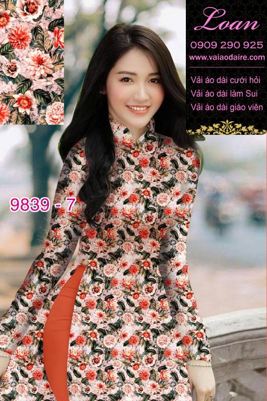 Vải áo dài hoa nhí