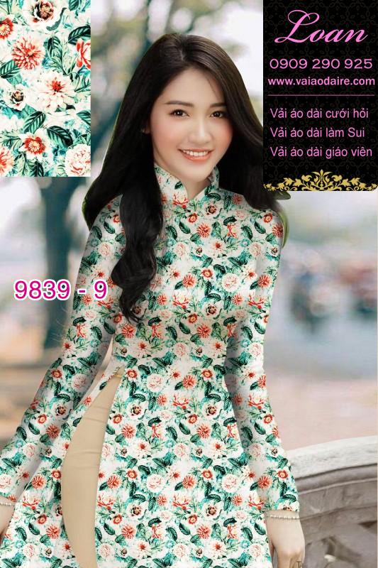 Vải áo dài hoa nhí
