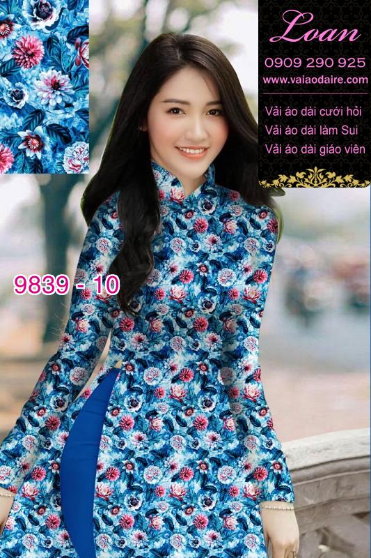 Vải áo dài hoa nhí