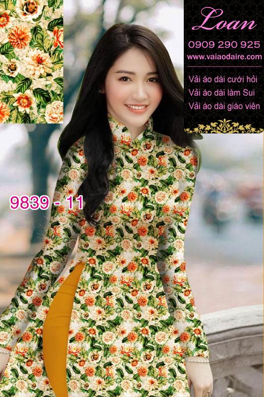 Vải áo dài hoa nhí