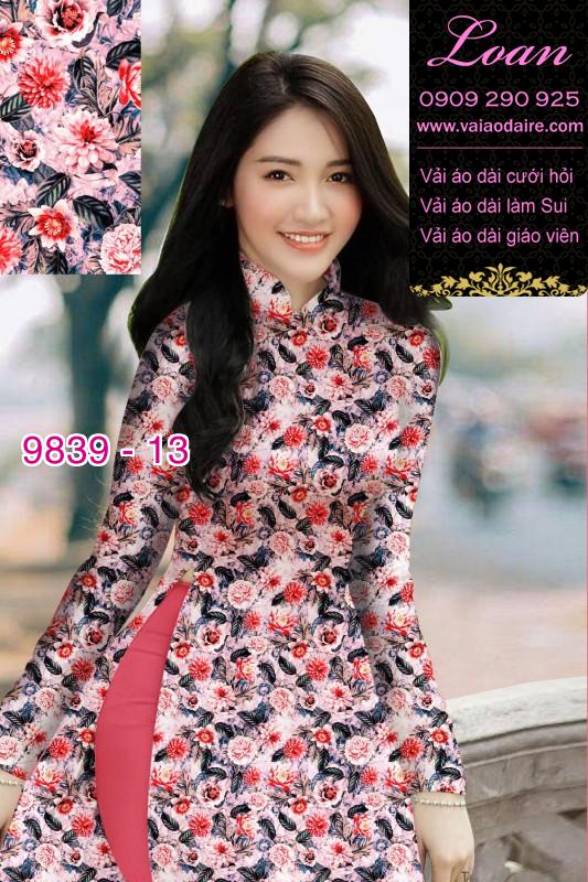 Vải áo dài hoa nhí