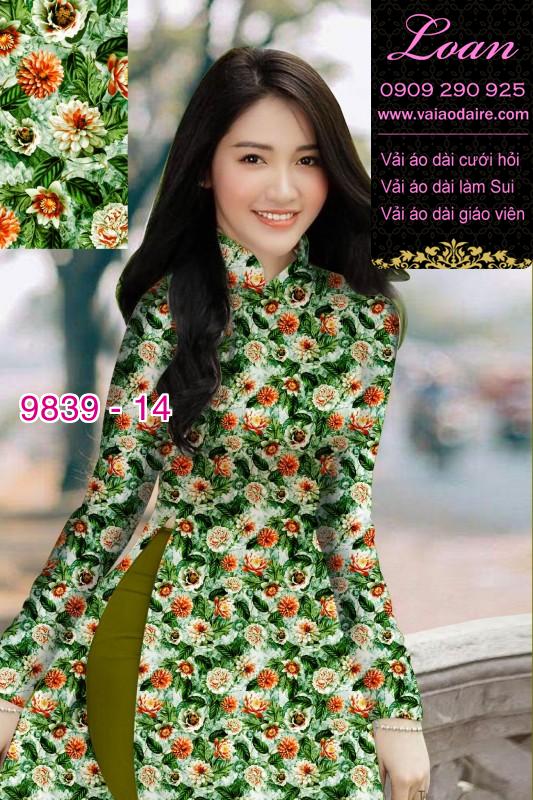 Vải áo dài hoa nhí