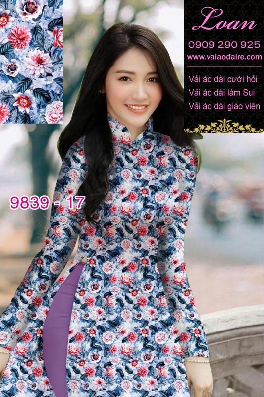 Vải áo dài hoa nhí