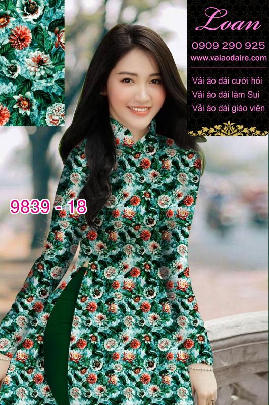 Vải áo dài hoa nhí