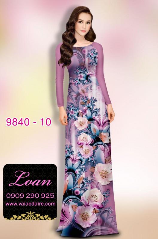 Vải áo dài hoa 3D