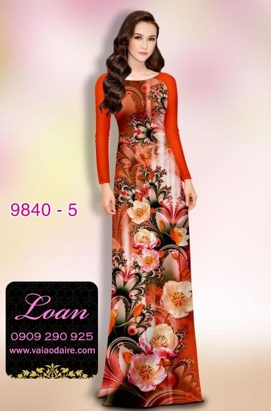 Vải áo dài hoa 3D